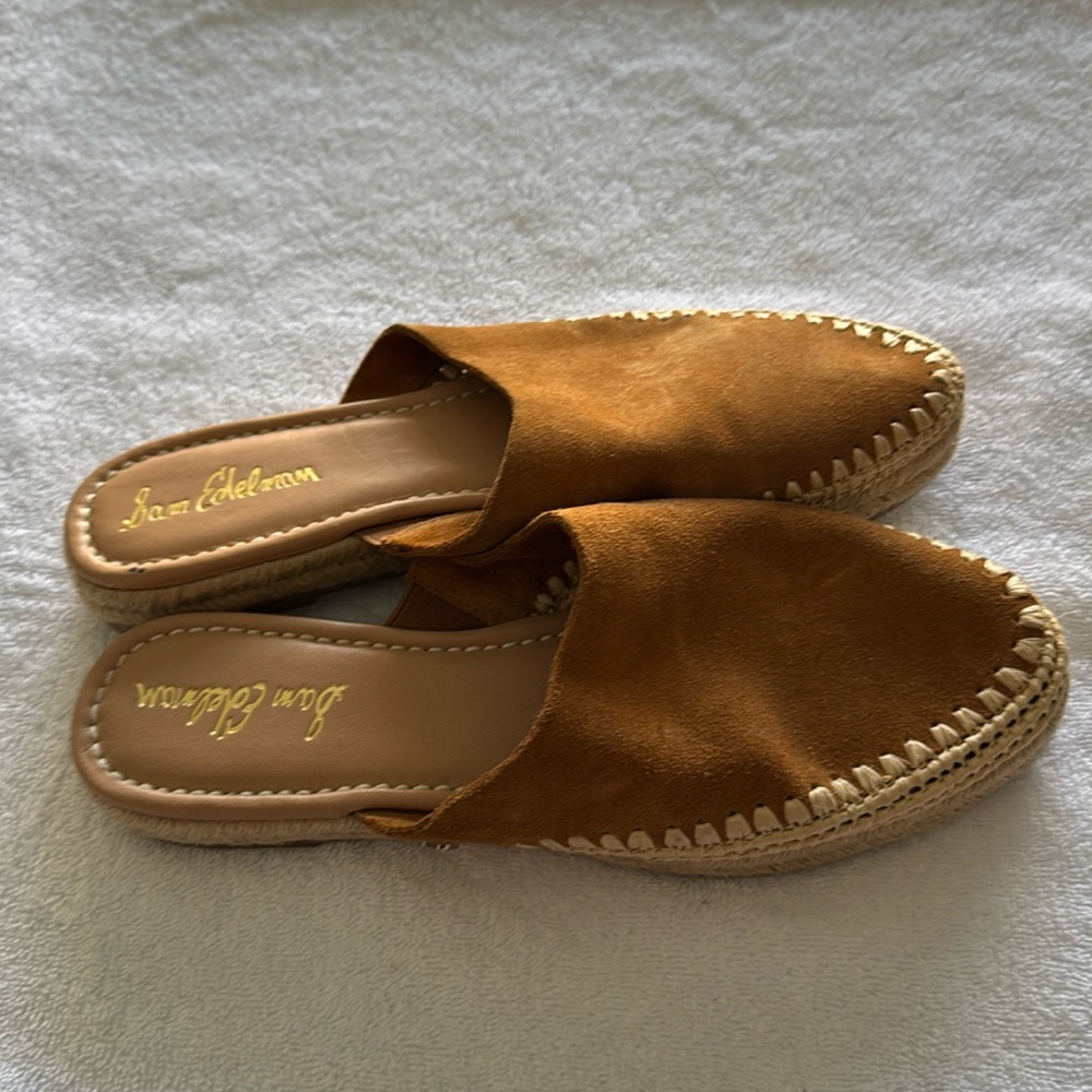 Sam Edelman Suede Women's Tan Slip-On Shoes